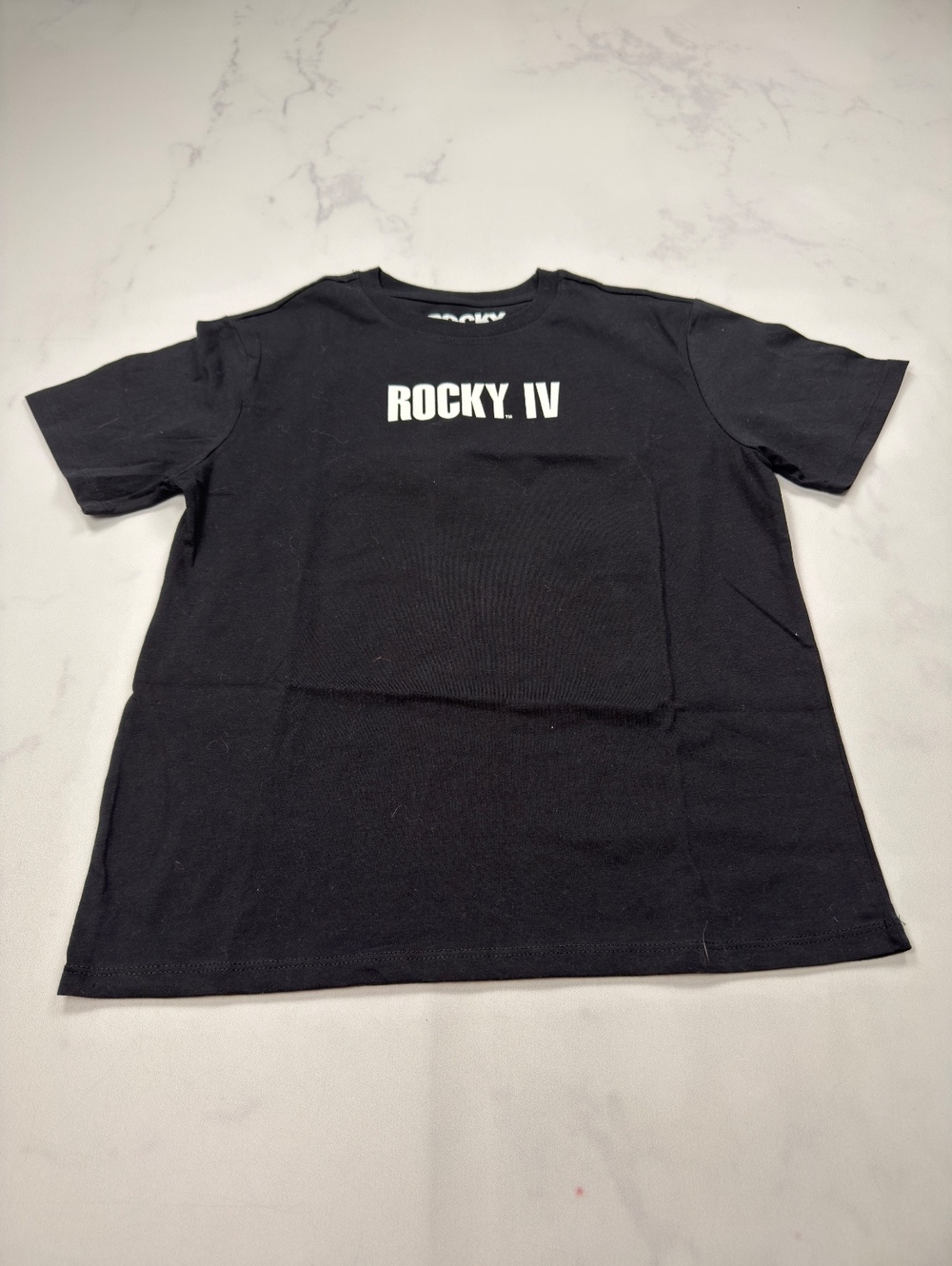 Rocky IV Graphic T-Shirt Black Vintage Movie - Boys L